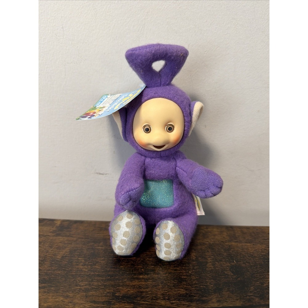 VTG 1998 Playskool Teletubbies Beanlings Tinky Winky Purple Beanie Plush, NEW
